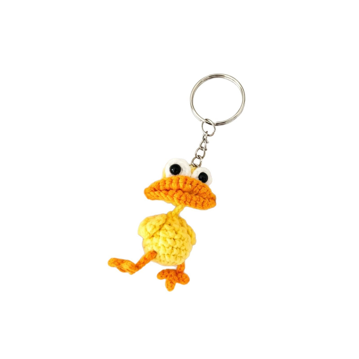 Crocheted Little Yellow Duckugly Duckling Pendant Keychain
