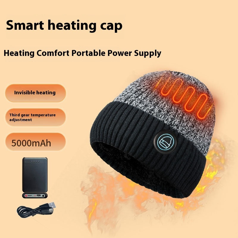 Winter Ski Heating Hat Fleece-lined