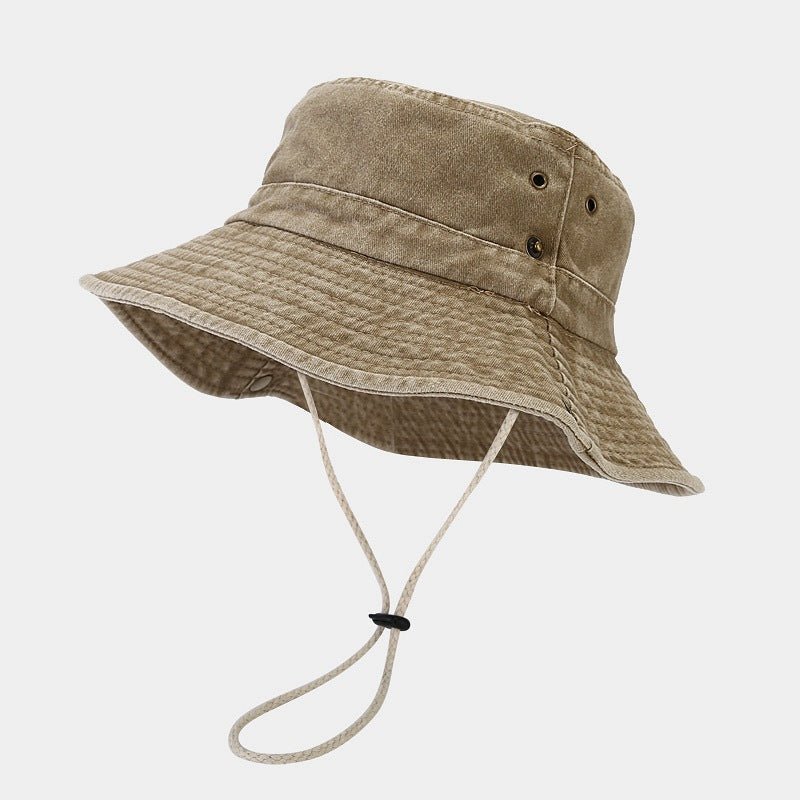 Spring And Summer New Patchwork Big Brim Washed Old Fishing Alpine Cap
