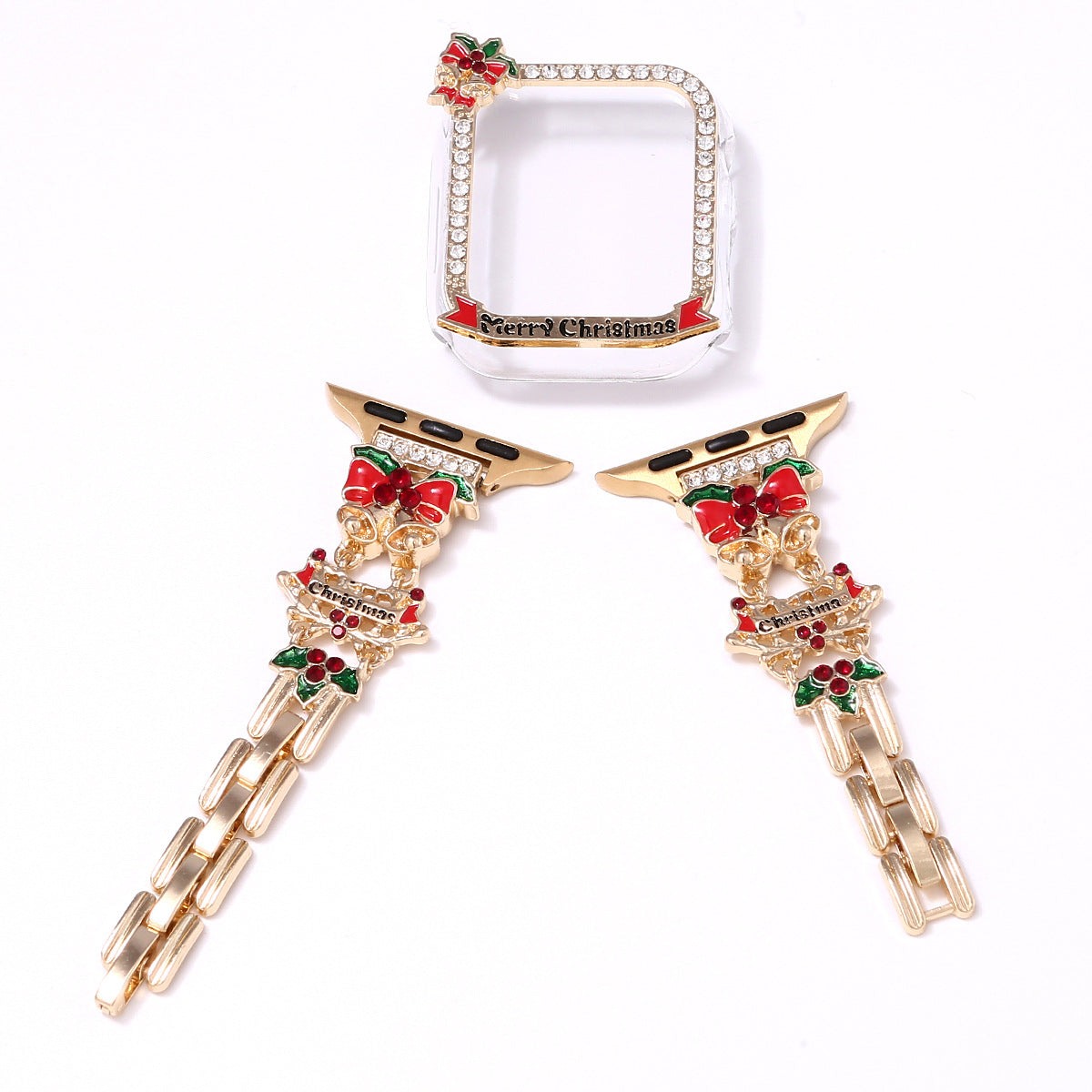 New Christmas Watch Strap Suitable For IWatch Chain Case Iwatch56789Sechristmas