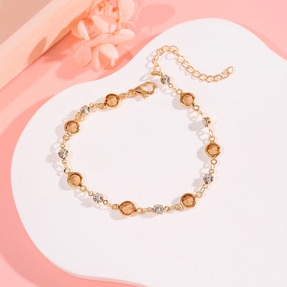 Stylish Personalized Accessory Colorful Crystal And Rhinestone Bracelet