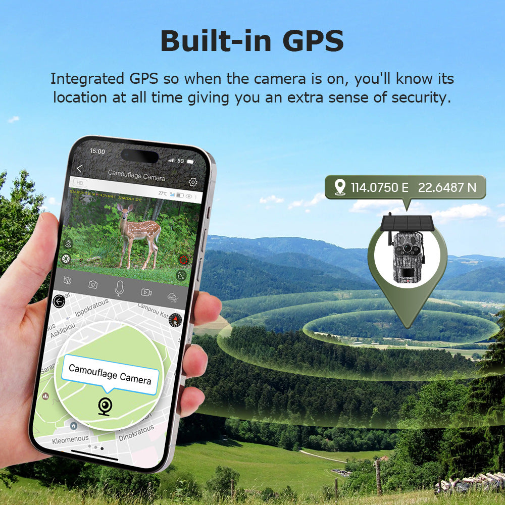 4G Hunting Camera Intelligent Positioning Support Temperature Detection