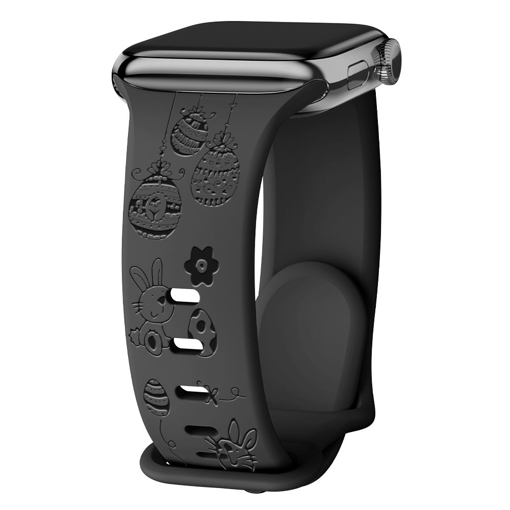Suitable For The Easter Silicone Laser-engraved Printed Watch Strap