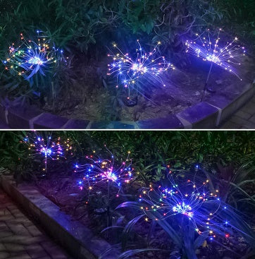 Solar Fireworks LED String Lights Decor