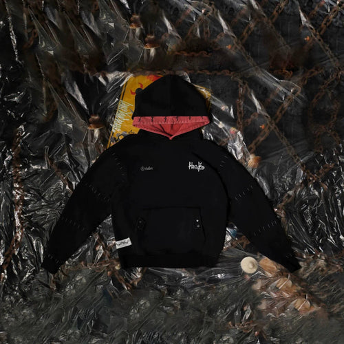 American Dark-style Embroidered Loose-fitting Unisex Hoodie
