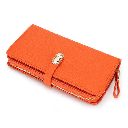 Large Capacity Zipper Handbag with Phone Holder