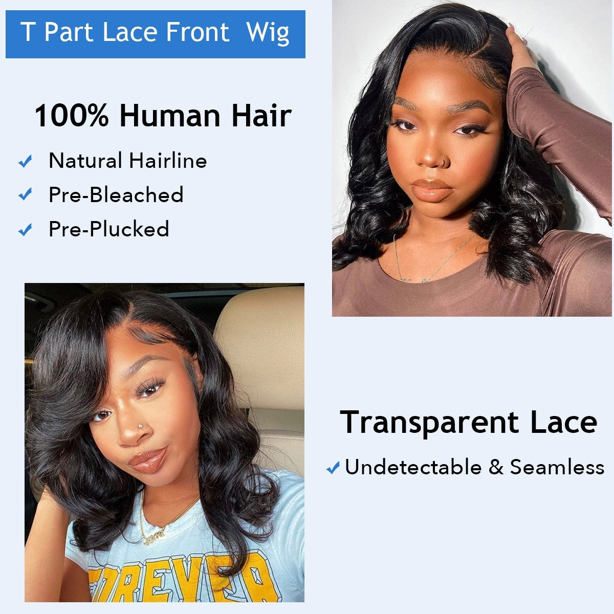 Women's Full Human Hair Wig Full Cap Wig