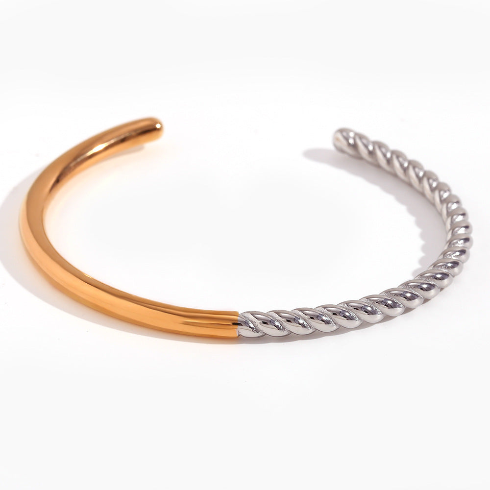 Glossy Twist Color Matching Bracelet