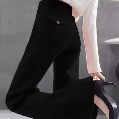 Versatile High-waisted Slimming Workwear Bootcut Pants