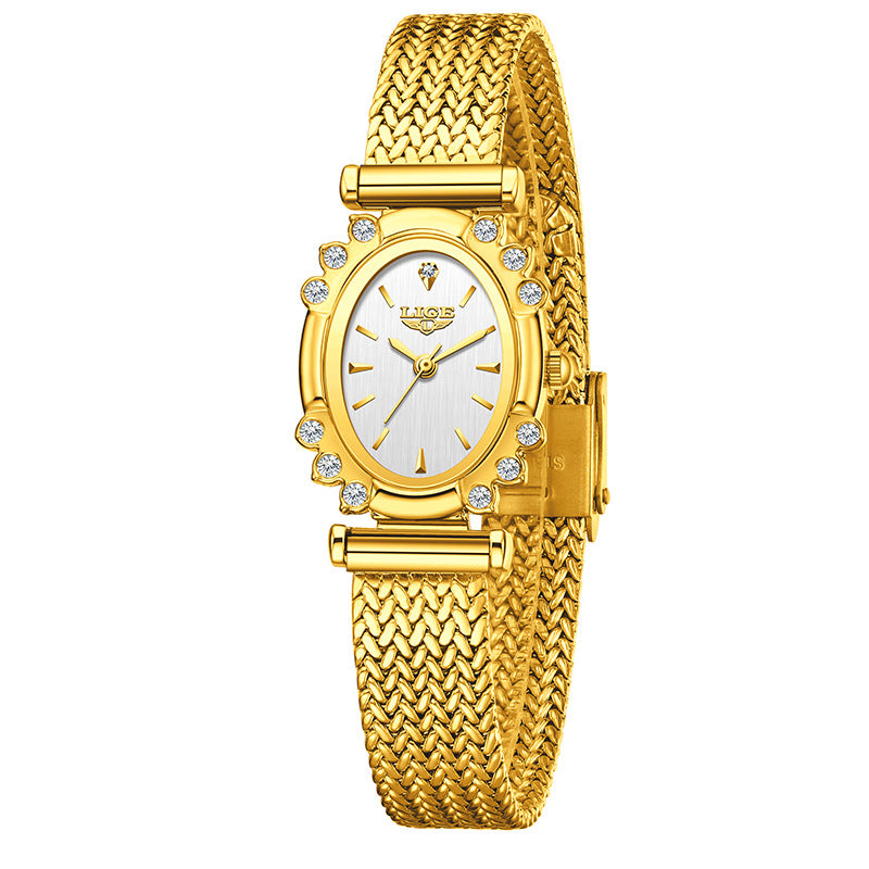 Womens Wheat-ear Strap Square Watch