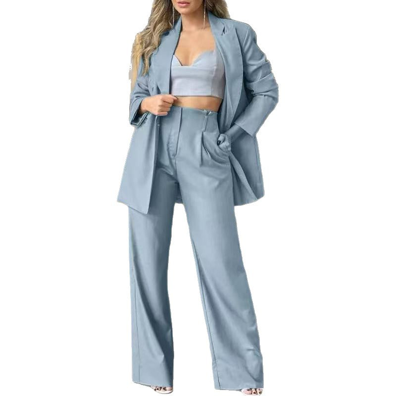 Women's Professional Wear Solid-color Single-button Suit Set