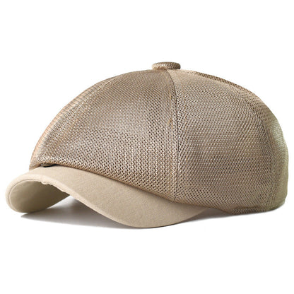 Mesh Breathable Thin Octagonal Cap Men And Women Advance Hats Newsboy Cap