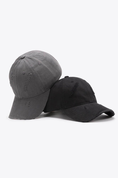 Distressed Adjustable Baseball Cap for Casual Style