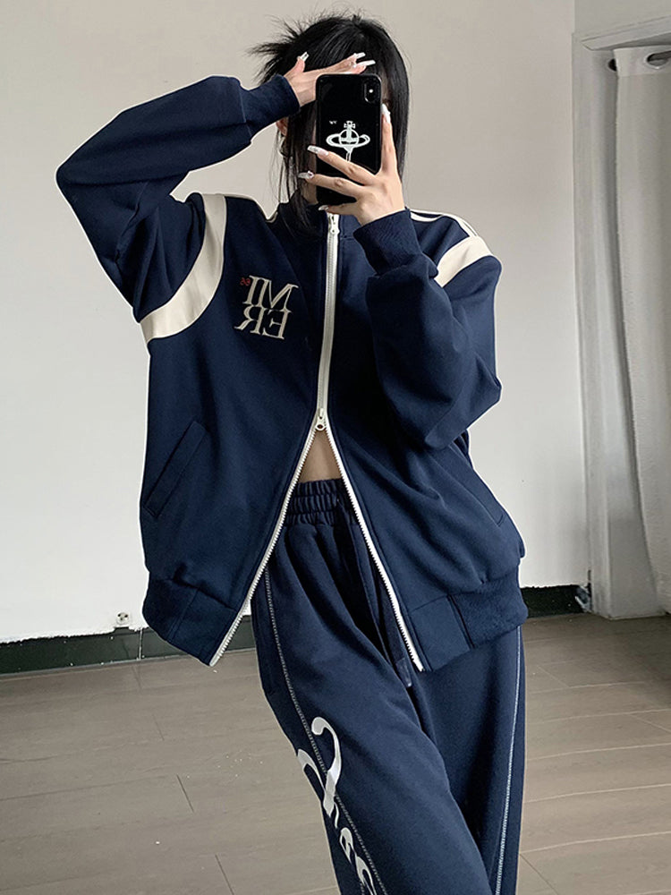 Women's American Preppy Style Sportswear Fashion Casual Set