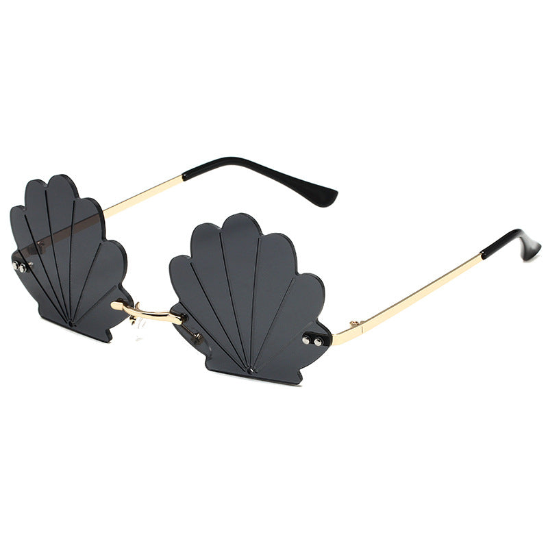 Frameless Shell Glasses Ball Funny Sunglasses
