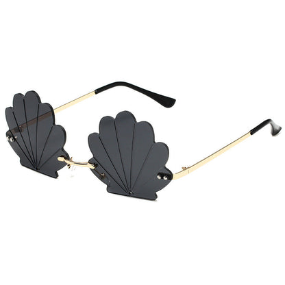 Frameless Shell Glasses Ball Funny Sunglasses