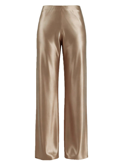 Cross-Border Amazon Acetate Satin Wide-Leg Pants For Women, Light Luxury High-End Casual Pants, High-Waisted Drapey Straight-Leg Long Pants