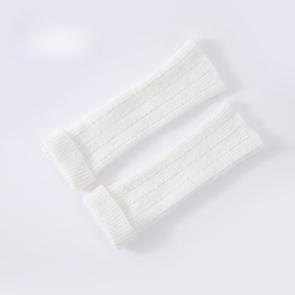 Knitted Fingerless Wool-blend Thermal Knit Gloves