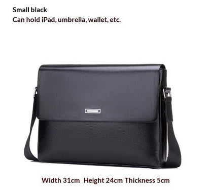 Trendy Men's Business Office And Casual Large-capacity Leather Bag