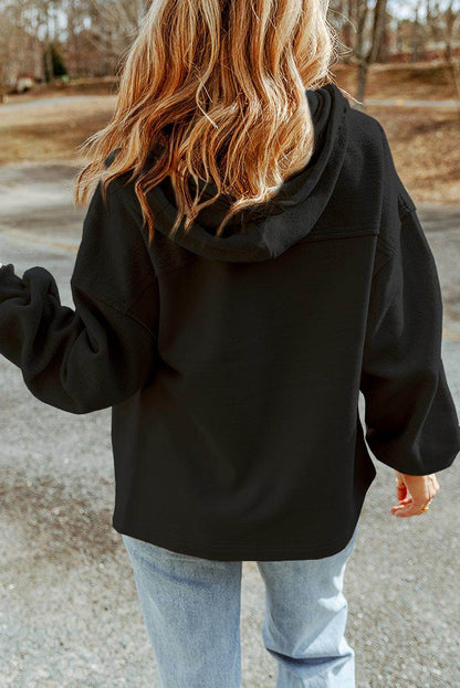 Zip-Up Drawstring Hooded Jacket for Men and Women