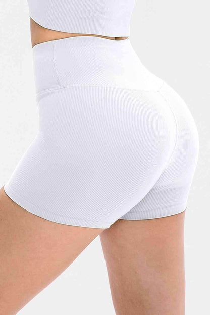 Slim Fit Wide Waistband Sports Shorts for Active Lifestyle