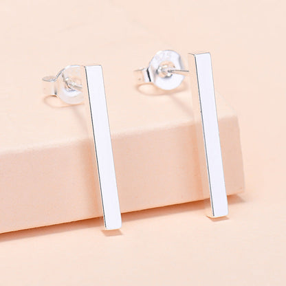 Personalized Minimalist Single-bar Stud Earrings Chic And Mini For Women