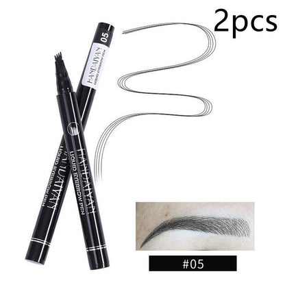 Four-Head Liquid Tattoo Eyebrow Pencil