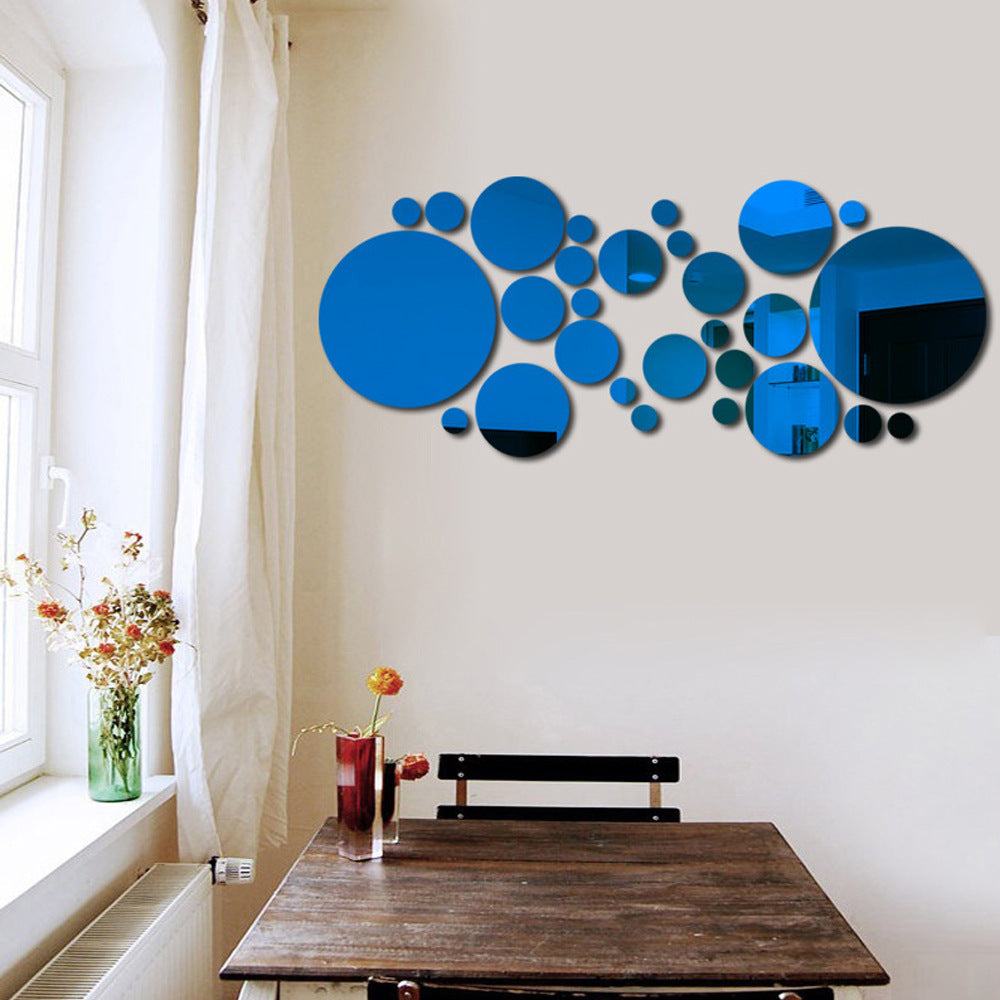 Big And Small Circles Mirror Sticker 3D Stereo Acrylic Wall Decoration