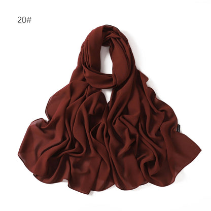 Soft Draping Solid-color Scarf For Women