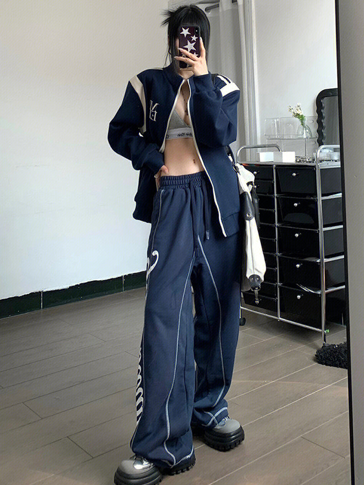 Women's American Preppy Style Sportswear Fashion Casual Set