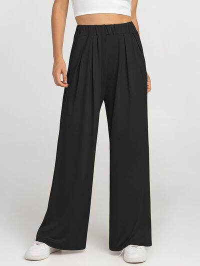 Elastic Waist Wide Leg Pants for Women in Various Sizes