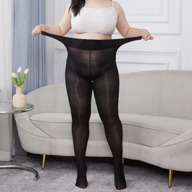 Plus-size Glossy Silk Stockings High-reflective Skin-enhancing Socks
