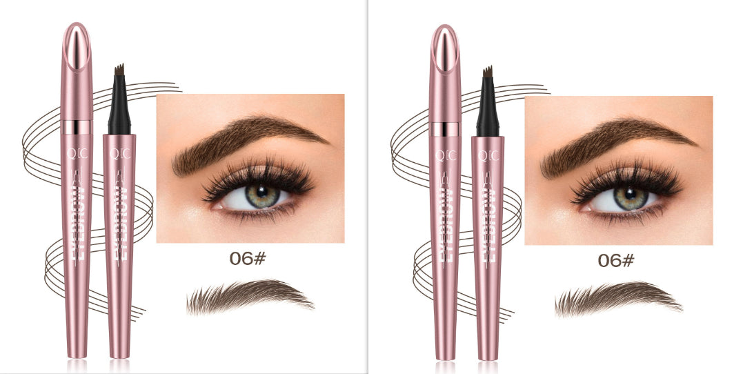 Waterproof And Smooth Not Smudge Four-fork Liquid Eyebrow Pencil