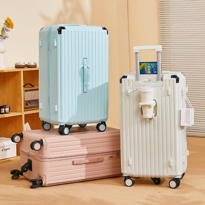 Luggage Large Capacity Student Trolley Case Thickened Strong Durable With Cornerite Password Suitcase