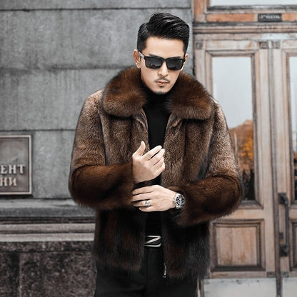 Thick Faux Fox Fur Coat