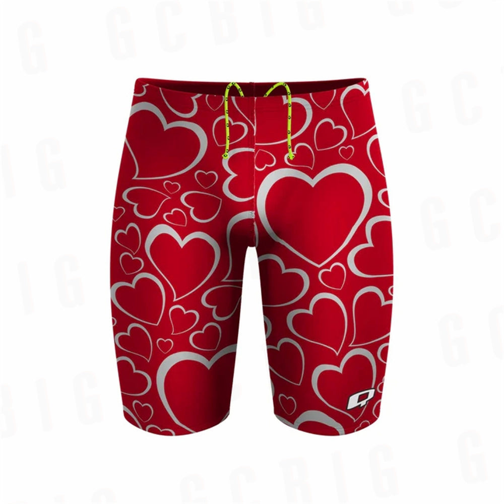 Men's Flat-crease Swim Trunks, Quick-drying Beach Shorts