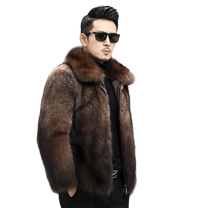 Thick Faux Fox Fur Coat