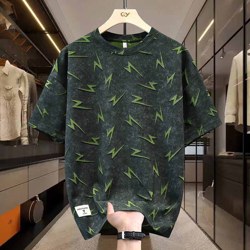 Short Sleeve Round Neck Loose Top Men