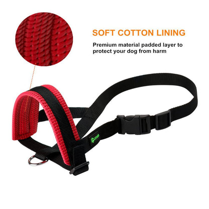 Dog Mouth Muzzle Anti Bark Dog Collar Breathable Dog Training Tool Nylon Muzzle Set With Stripes Summer Pet Leashes