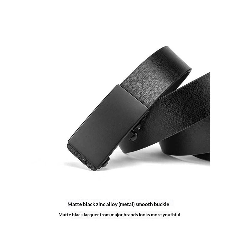 Simple Toothless Smooth-buckle Belt For Mencasual And Versatile