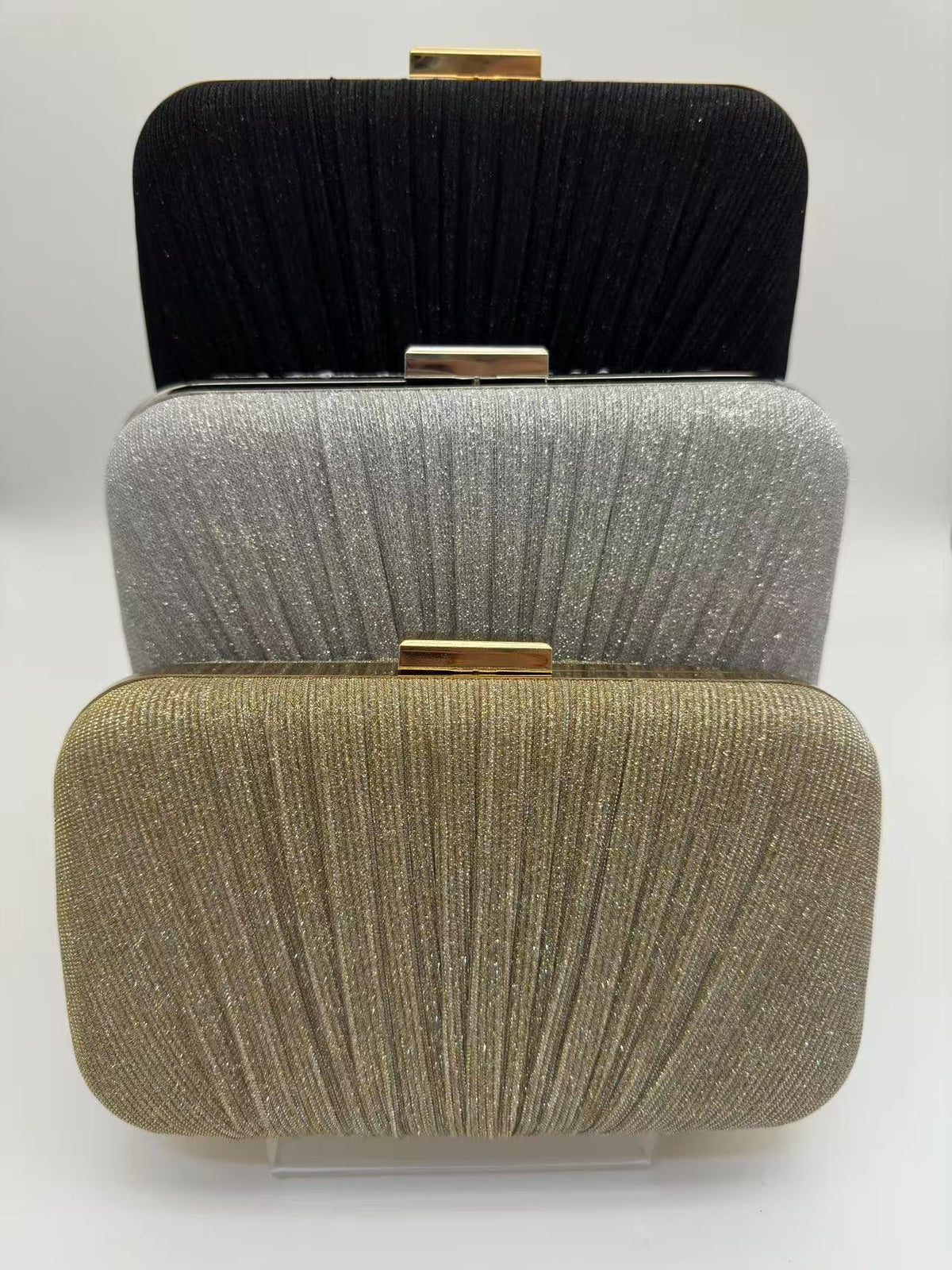 Women's Light Luxury Ruched Evening Clutch  Elegant Socialite Handbag, Formal Gown Mini Square Purse, Party Grab Bag