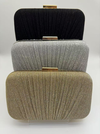Women's Light Luxury Ruched Evening Clutch  Elegant Socialite Handbag, Formal Gown Mini Square Purse, Party Grab Bag