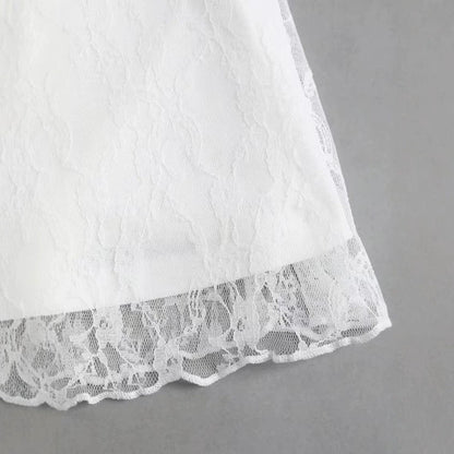 Womens Sheer Lace Hollowed-Out Fishtail Skirt