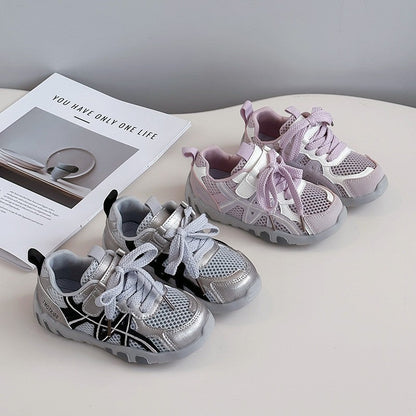 2026 Spring New Girls Skate Sneakers, Kids German Trainers, Soft Sole Versatile Single Mesh Shoes For Big Kids