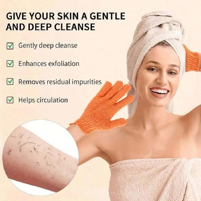 2pcs/6pcs/12pcs Reversible Exfoliating Shower Gloves, Body Scrub Gloves, ,Cleansing Tools Bath Towel Bath Products Back Scrub - velouriva