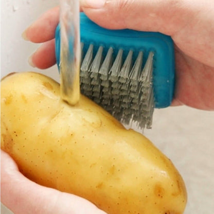 3-Piece: Fruit and Vegetable Brush Cleaner Scrubber with Soft Bristles