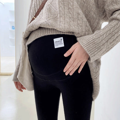 Stitching thread maternity leggings