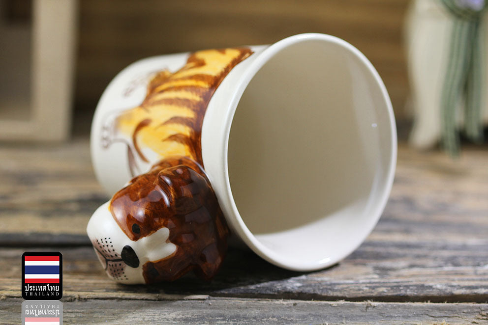 Hand-painted Animal Mug English Bulldog Ceramic