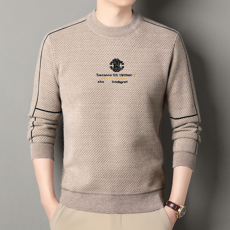 Thickened Warm Crew-neck Casual Knit Sweater