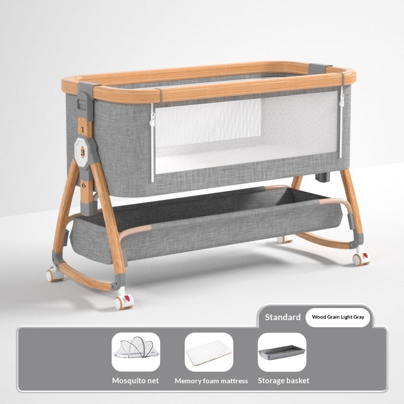 Aluminum Alloy Baby Crib Movable And Portable